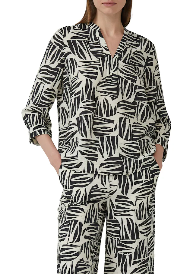 s.Oliver Klassische Bluse mit All-Over Print