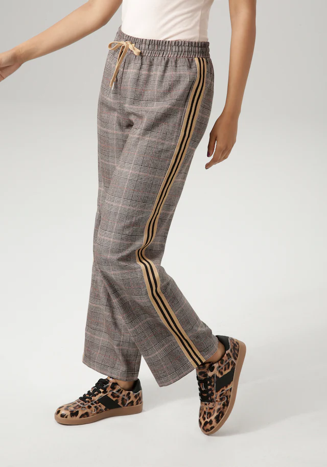 Aniston CASUAL Schlupfhose mit gestreiftem Tape an den Seitennähten