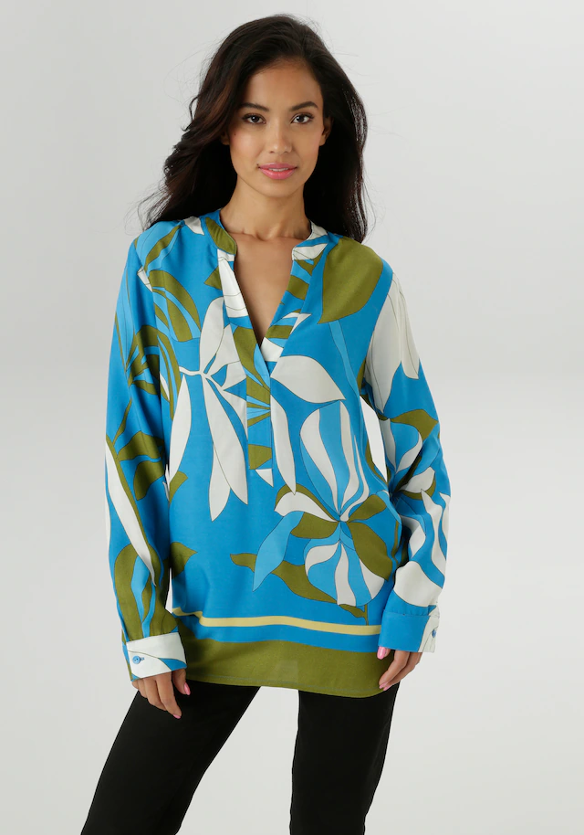 Aniston SELECTED Schlupfbluse mit ausdrucksstarken, floralen Muster