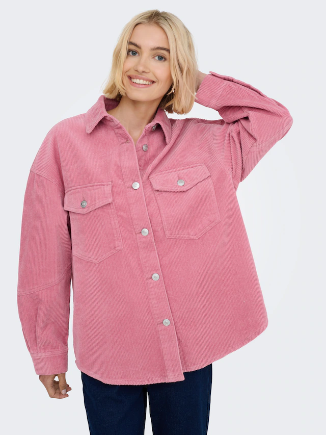 ONLY Hemdbluse »ONLTIGGY L/S CORD SHACKET PNT« Baumwolle, oversize