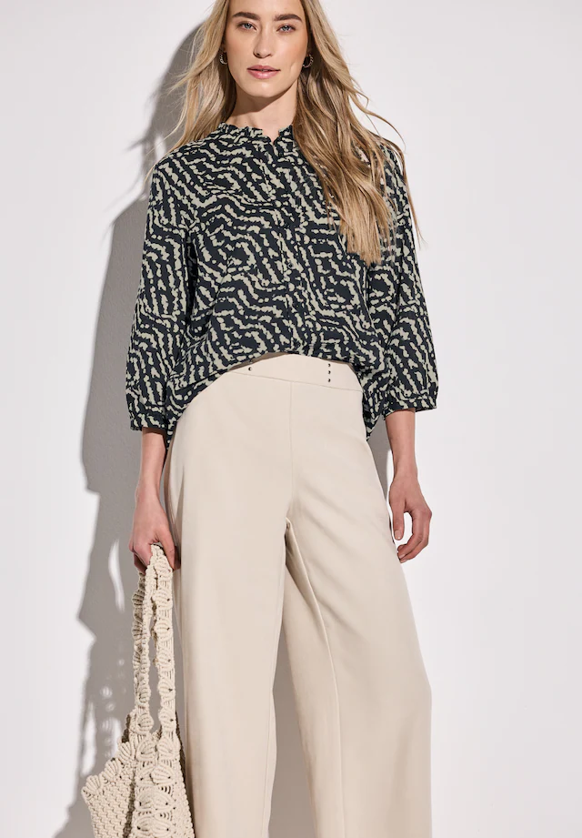 STREET ONE Rüschenbluse 3/4 Arm, mit Rüschen und grafischem Print