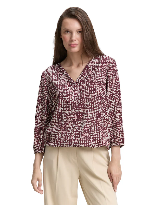 TOM TAILOR Shirtbluse mit All-Over Print