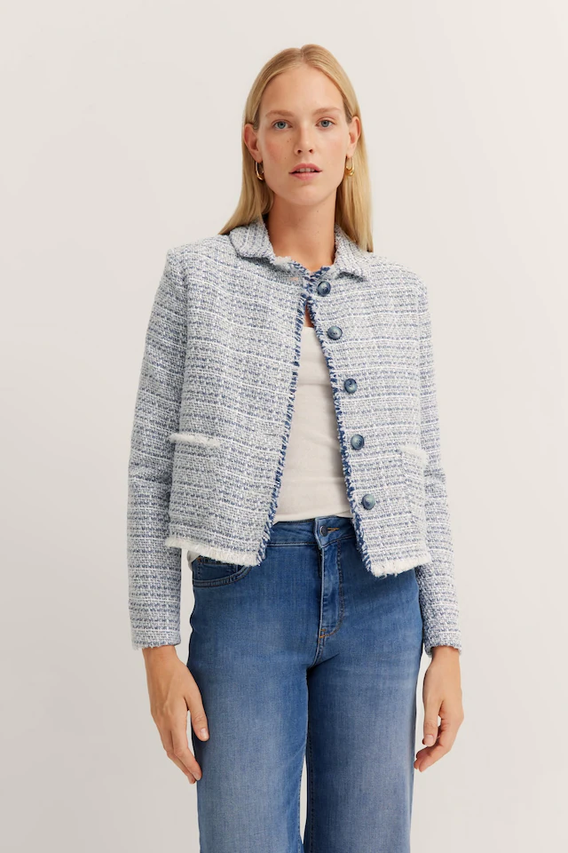 bugatti Kurzblazer mit Knopfleiste