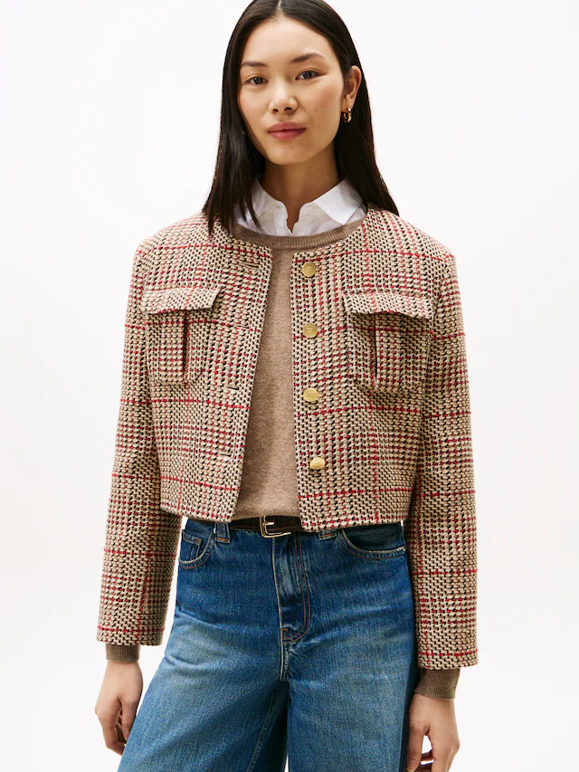 Tommy Hilfiger Kurzblazer »TWEED LADY JACKET« mit Wolle