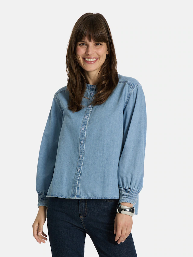 Lieblingsstück Langarmbluse »EvitaL« im Denim-Look