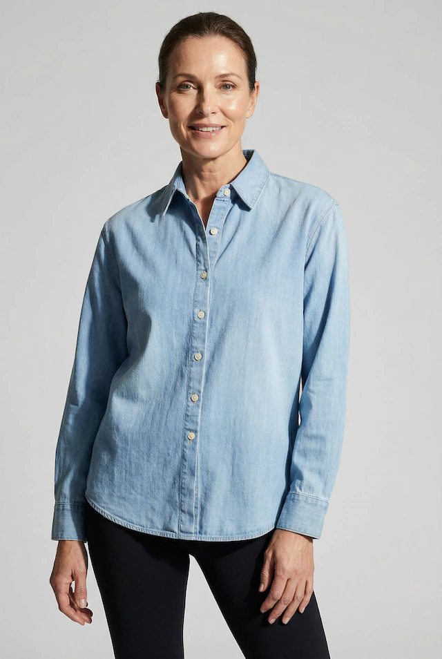 Calvin Klein Jeans Jeansbluse Oversized Fit, used washed