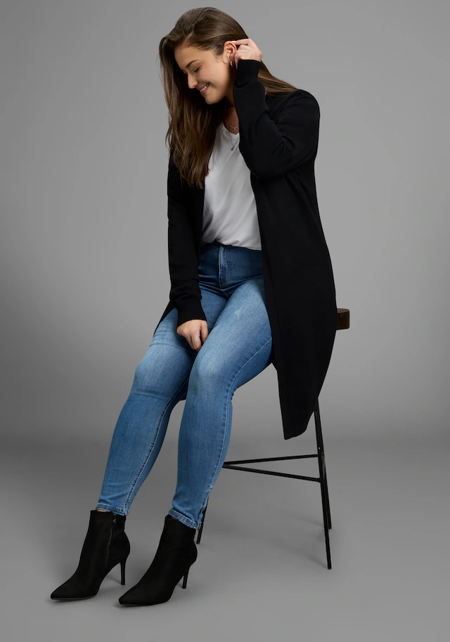 Laura Scott CURVE Longstrickjacke »Große Größen« in kuschelweichem Wohlfühlstrick