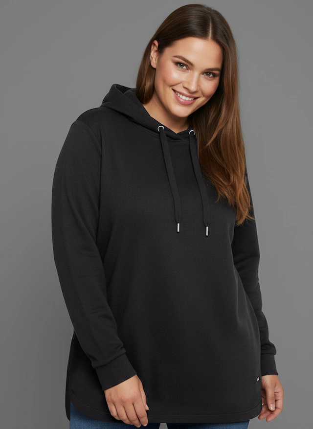 Laura Scott CURVE Kapuzensweatshirt »Große Größen«, im Oversized Look aus weicher Baumwollen