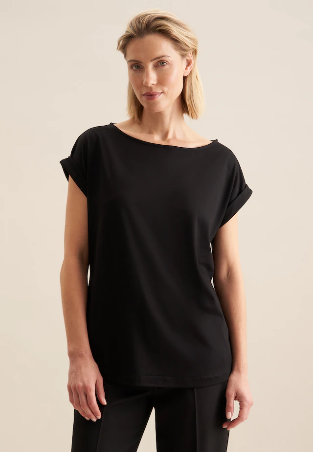 seidensticker Klassische Bluse »Schwarze Rose« Ohne Arm Rundhals Uni