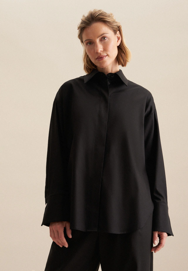 seidensticker Hemdbluse »Schwarze Rose« 1/1 Kragen Uni