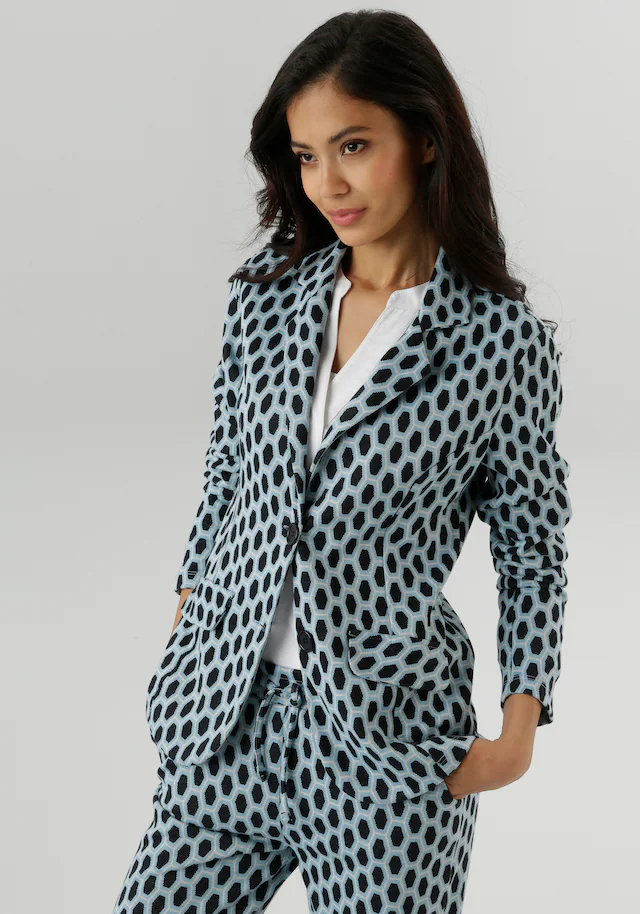 Aniston SELECTED Jerseyblazer mit Allover-Muster in geometrischer Wabenoptik
