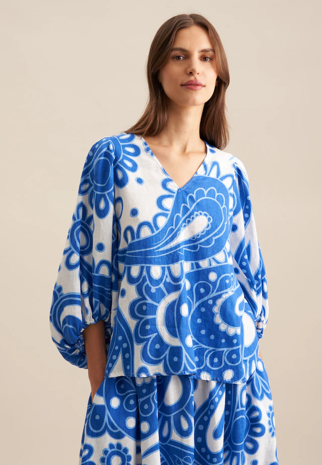 seidensticker Shirtbluse »Schwarze Rose« 3/4 V-Neck Paisley