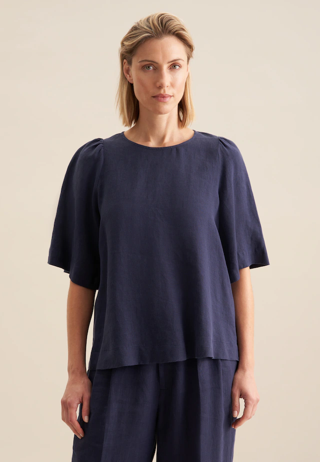 seidensticker Shirtbluse »Schwarze Rose« 1/2 Rundhals Uni