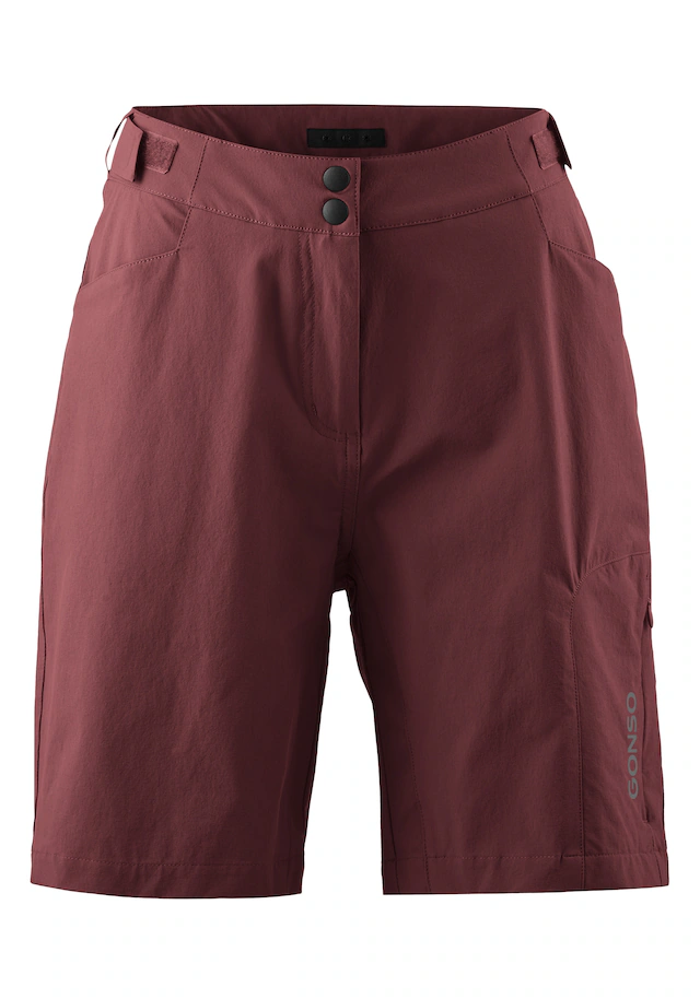 Gonso Fahrradhose »Adventure Shorts W« Damen Radhose mit einknöpfbarer Radunterhose mit Sitzpolster