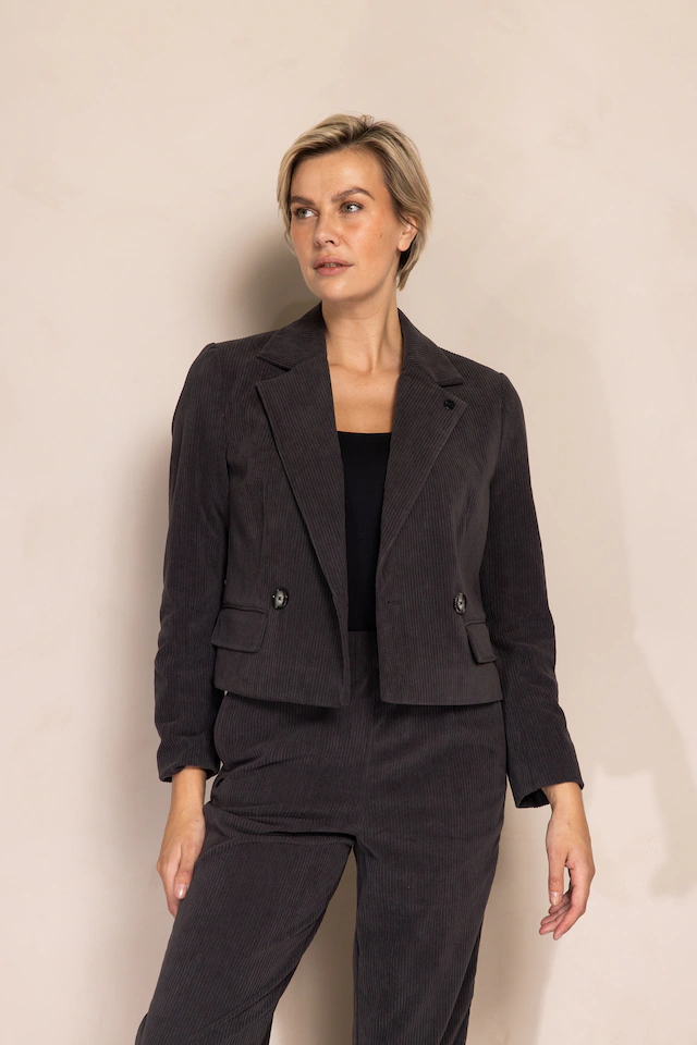 Zhrill Kurzblazer »Cord ZHJOJO« lässiger Stil, gerade Passform, aus Polyester, mit Reverskragen