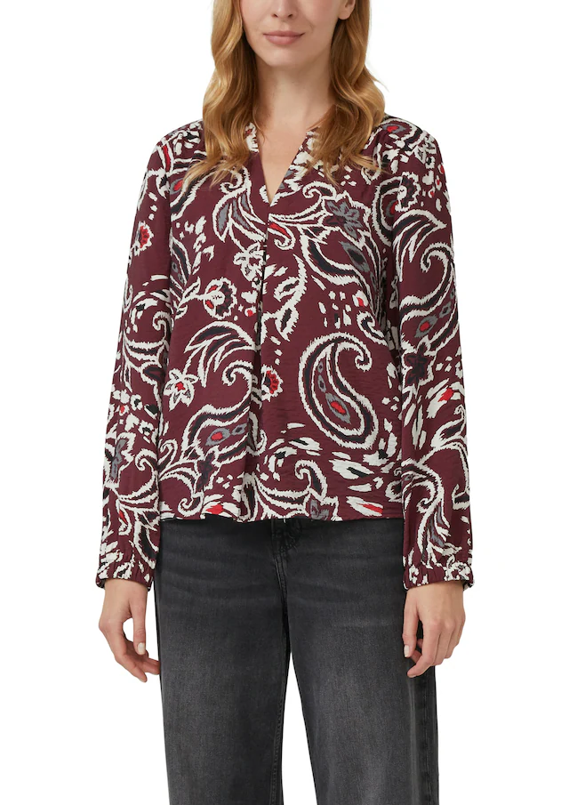 s.Oliver Langarmbluse mit floralen Muster