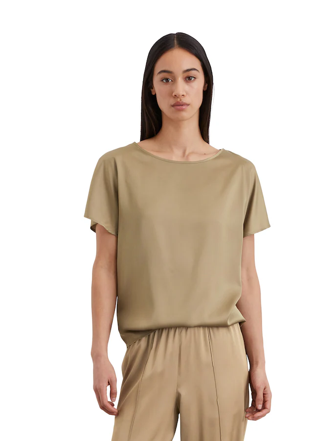 Marc O'Polo Kurzarmbluse »aus Viskose-Satin-Stretch«