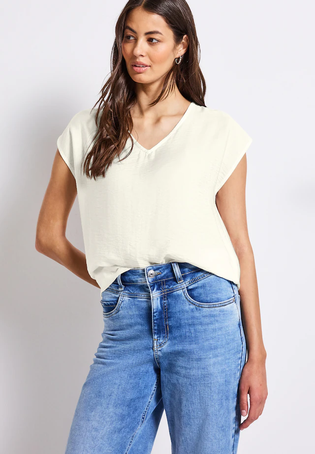 STREET ONE Shirtbluse mit V-Neck