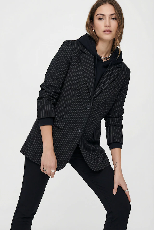ONLY Longblazer »ONLREINA L/S PINSTRIPE BLAZER TLR NOOS« mit Nadelstreifen