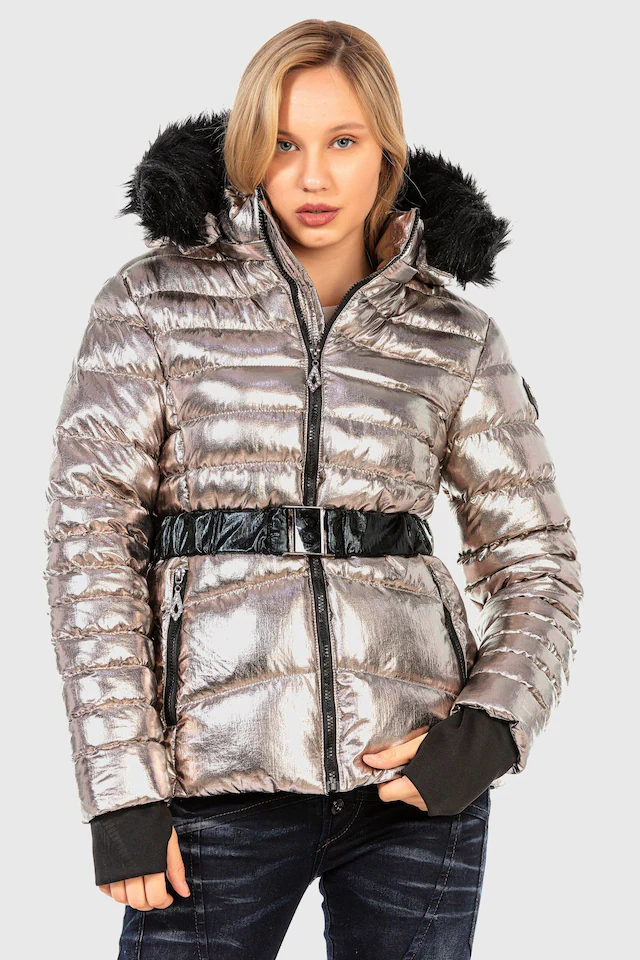 Cipo & Baxx Winterjacke »WINTER JACKET« mit Kapuze modernes Design mit hohem Tragekomfort