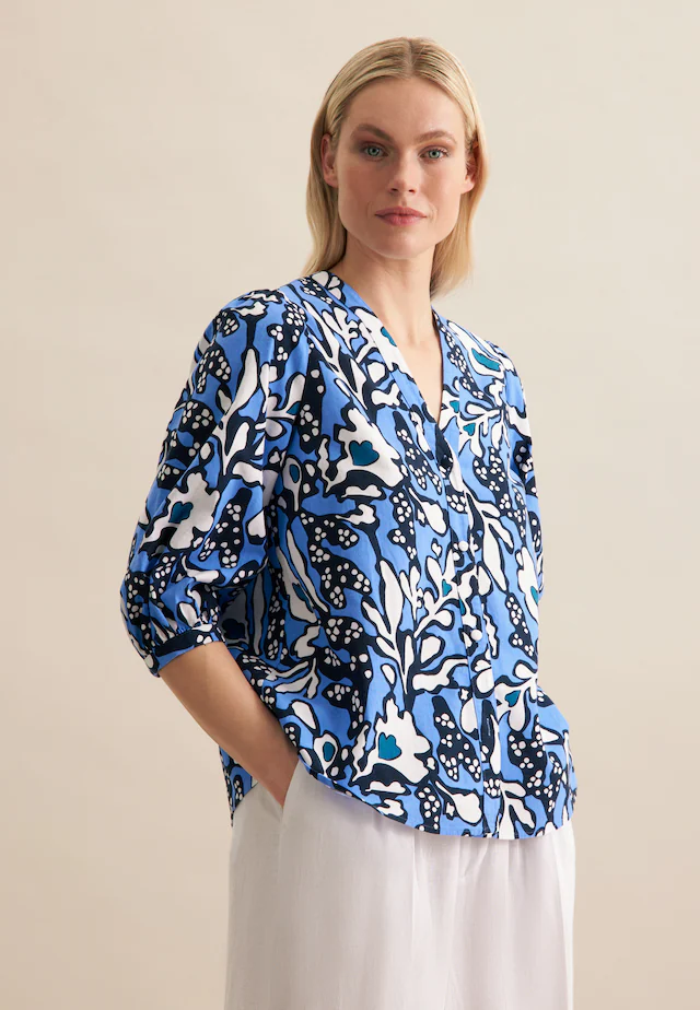 seidensticker Klassische Bluse »Schwarze Rose« Tunika Druck
