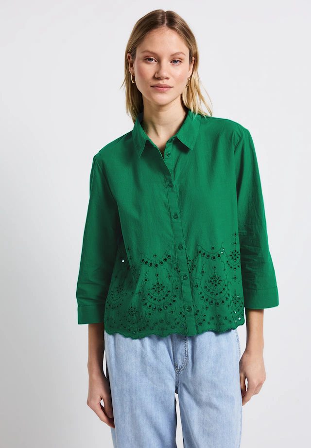 STREET ONE Hemdbluse aus reiner Baumwolle