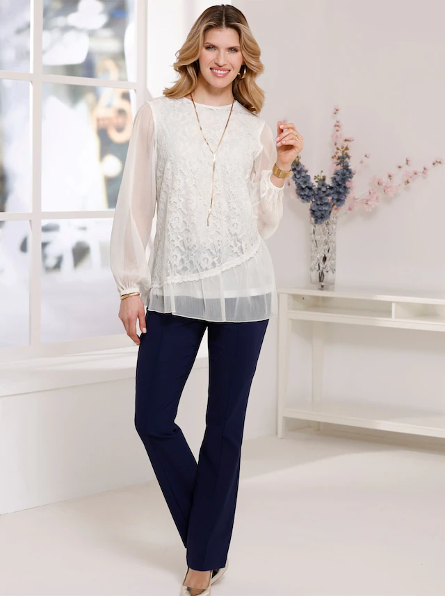 Classic Basics Spitzenbluse