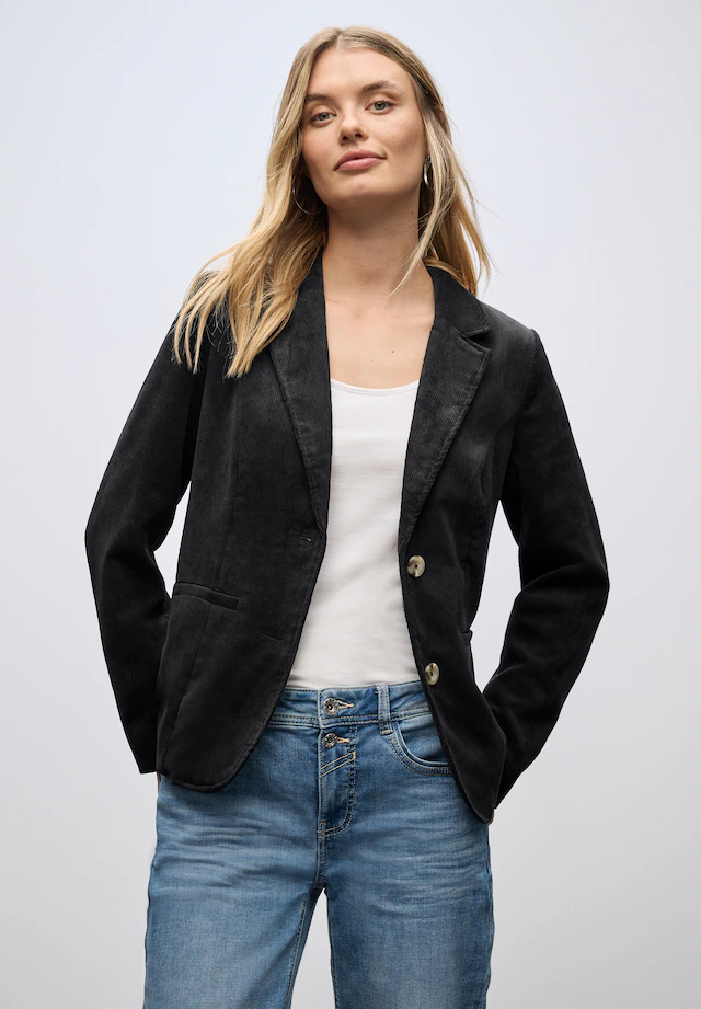 STREET ONE Kurzblazer mit Reverskragen und aus Cord
