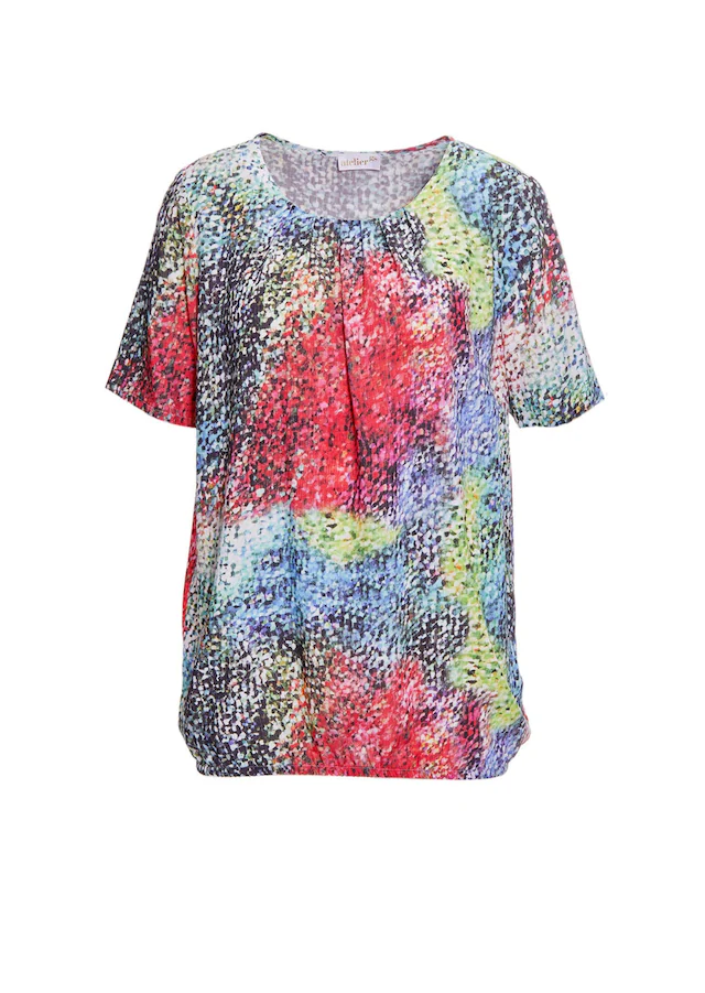 GOLDNER Druckbluse »Farbbrillante Druckbluse mit liebevollen Details« Ohne