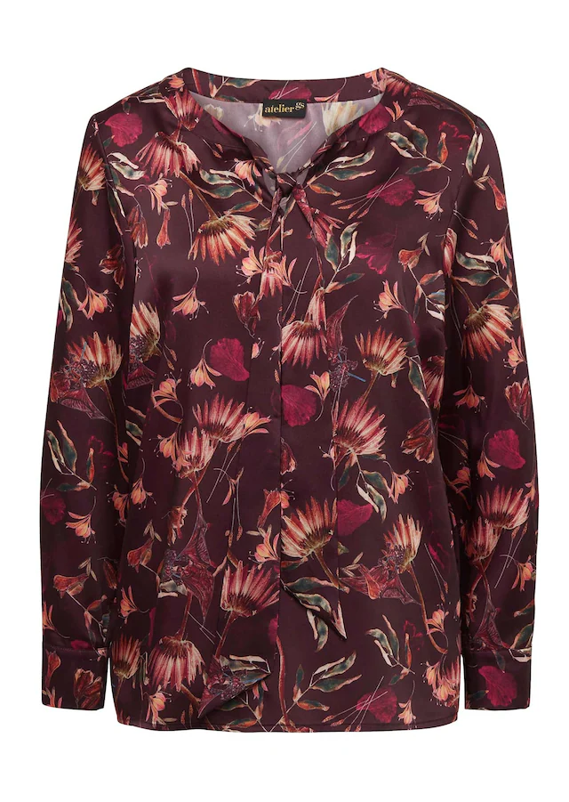 GOLDNER Druckbluse »Druckbluse in Satinqualität« Ohne