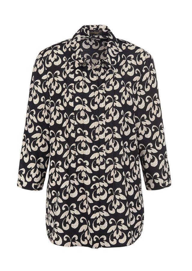 GOLDNER Druckbluse »Kurzgröße Druckbluse mit Ornament-Muster« Jede Bluse ein Unikat