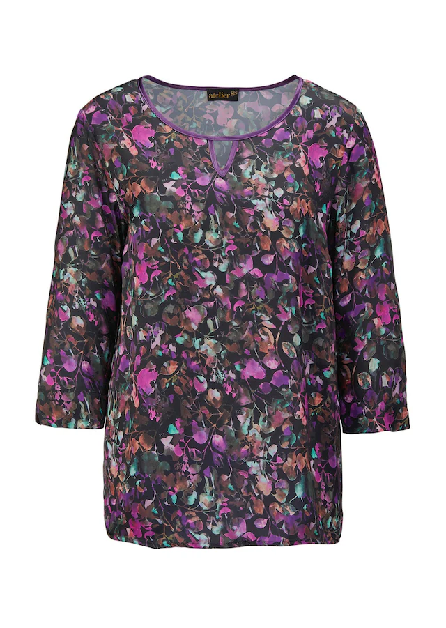 GOLDNER Druckbluse »Seidig fließende Druckbluse« Ohne