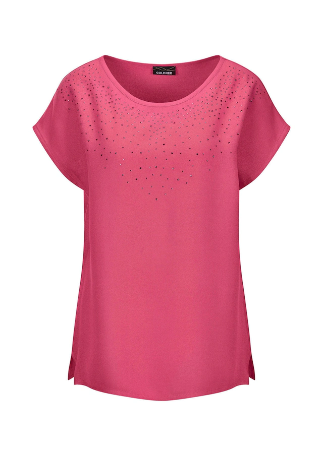 GOLDNER Schlupfbluse »Elegante Viskosebluse mit Glitzer« Dekosteine