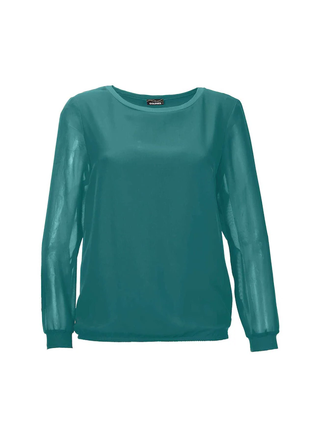GOLDNER Klassische Bluse »Kurzgröße Schlupfbluse« Luftiiger Chiffon
