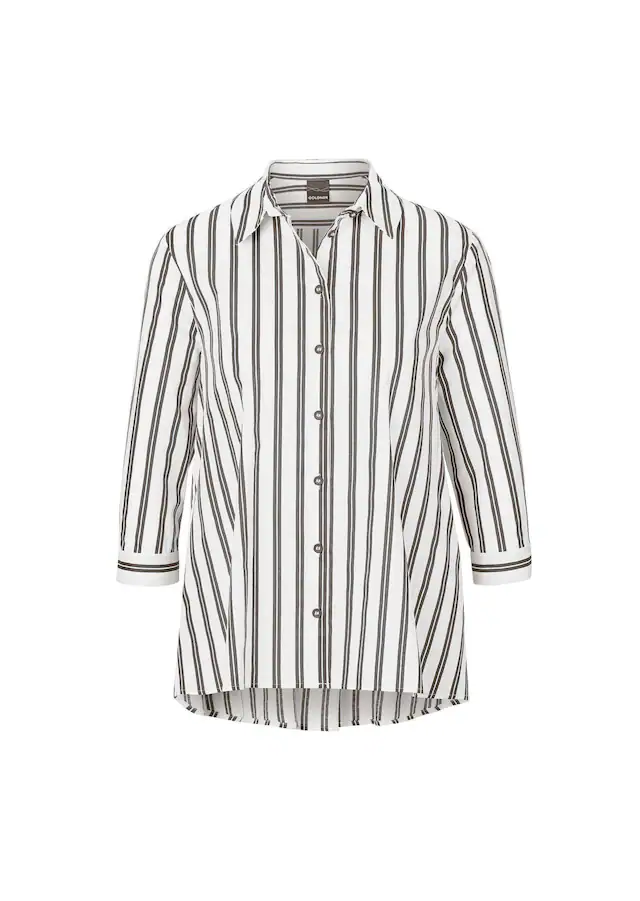 GOLDNER Kurzarmbluse »Schlichte Baumwoll-Bluse mit 3/4-Arm« Ohne