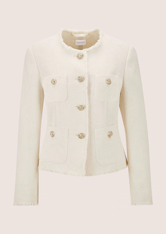 MADELEINE Kurzblazer »Blazer Eleganter Kurzblazer mit Taschen«
