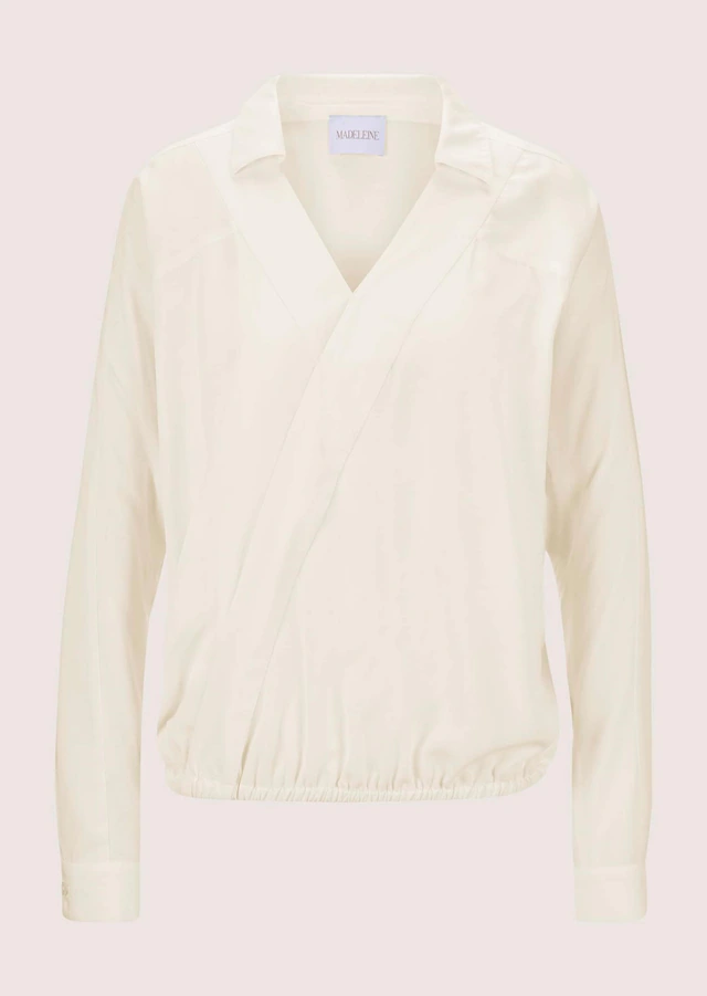 MADELEINE Langarmbluse »Bluse Wickelbluse mit Fledermausärmeln«