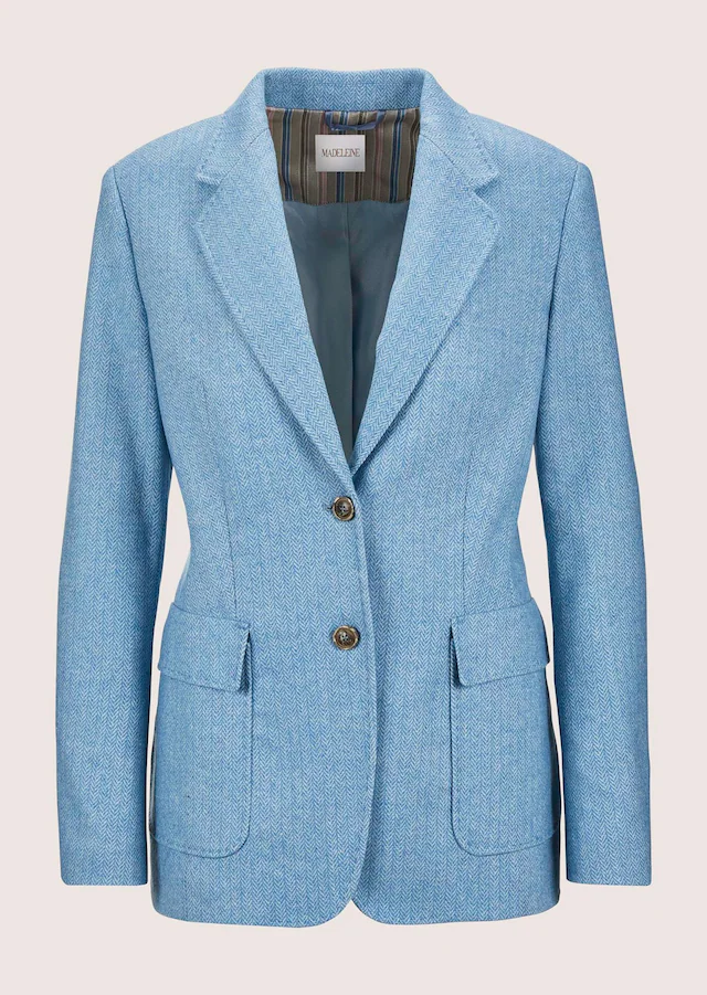 MADELEINE Longblazer »Wollblazer Eleganter Businessblazer mit Reverskragen«