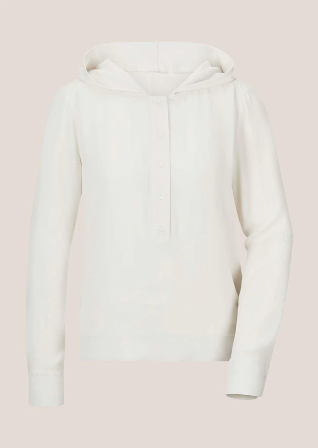 MADELEINE Langarmbluse »Bluse Schlupfbluse mit Kapuze«