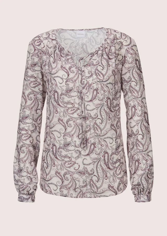 MADELEINE Langarmbluse »Bluse Rundhals-Bluse mit Paisley-Druck«