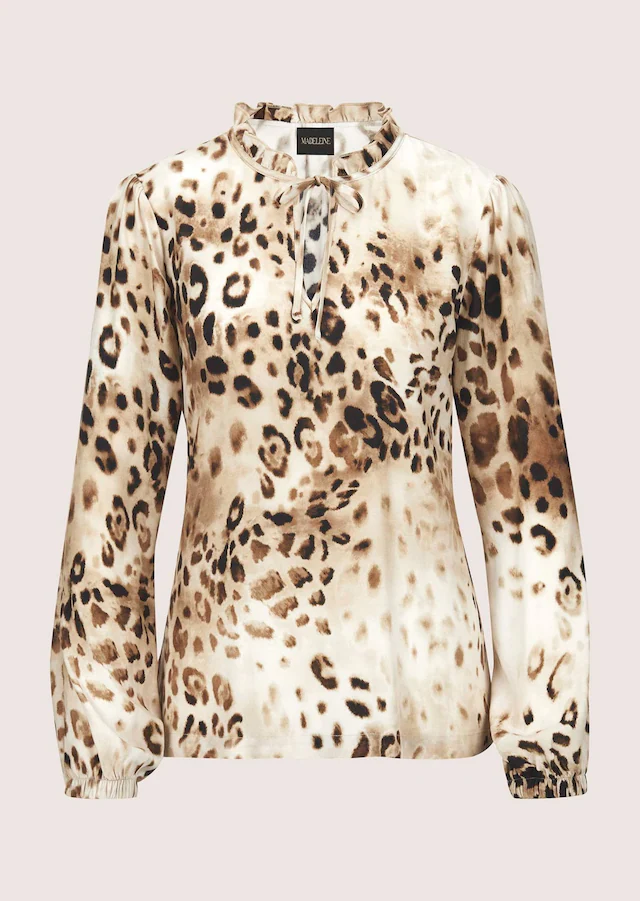 MADELEINE Langarmbluse »Bluse Leo-Dessin Bluse in Tunika-Form«