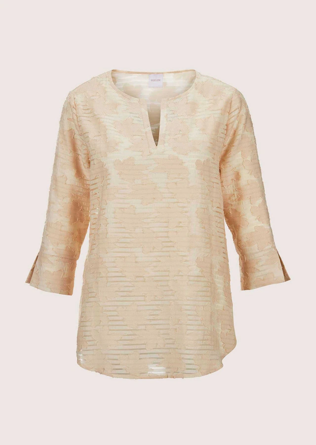 MADELEINE Kurzarmbluse »Bluse Transparente Ausbrenner-Bluse«