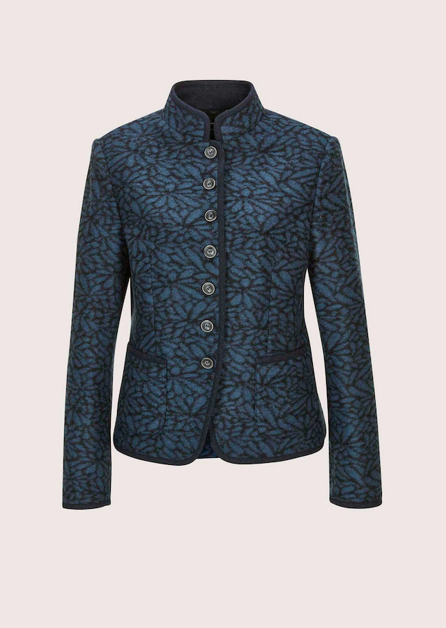 MADELEINE Kurzblazer »Kurzblazer Verkürzter Wollblazer mit Stehkragen, Taschen« Stehkragen