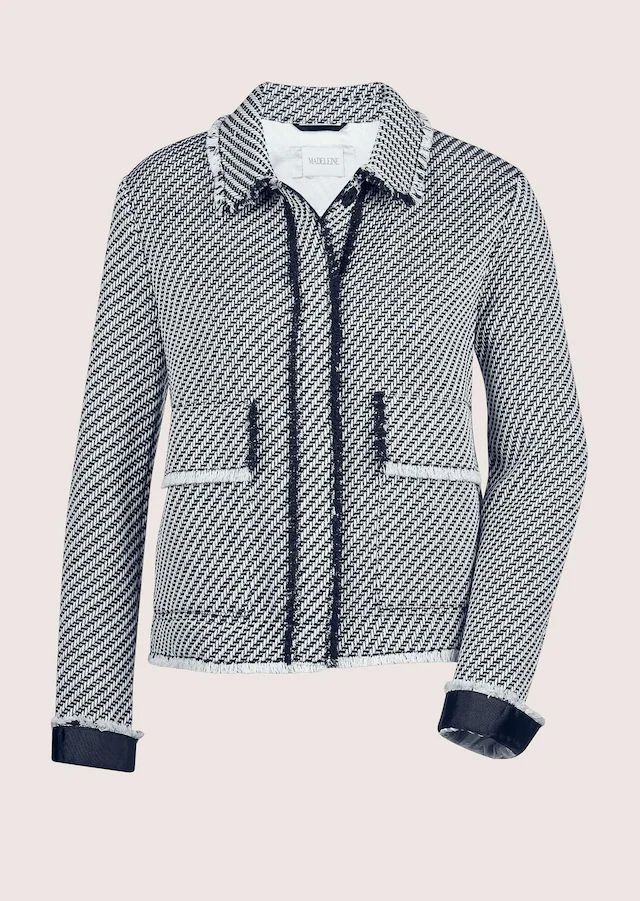 MADELEINE Kurzblazer »Blazer Modischer Kurzblazer mit Fransen«