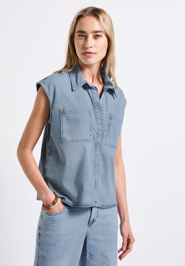 STREET ONE Jeansbluse 2in1 Optik