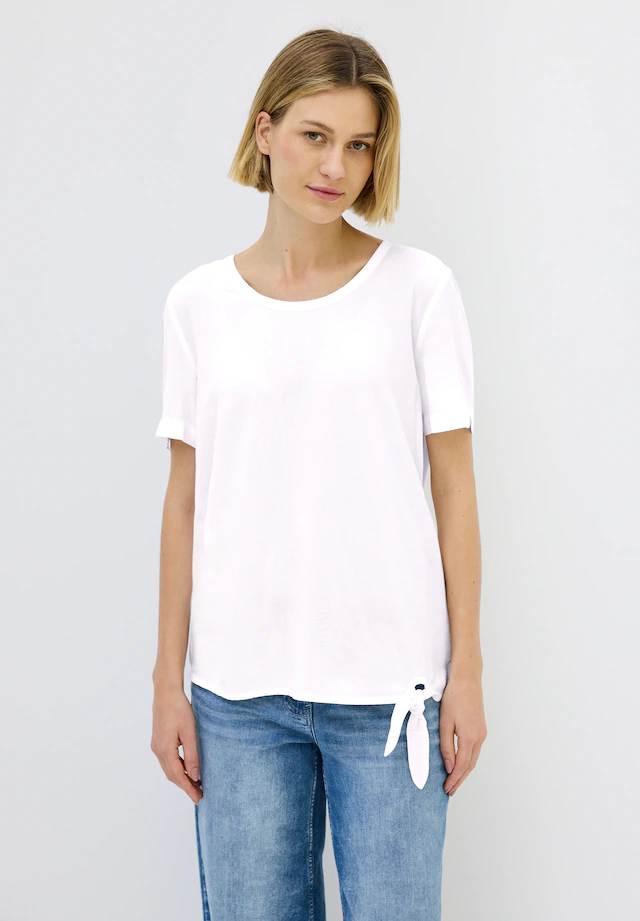 Cecil Shirtbluse Elastiksaum mit Knotendetail