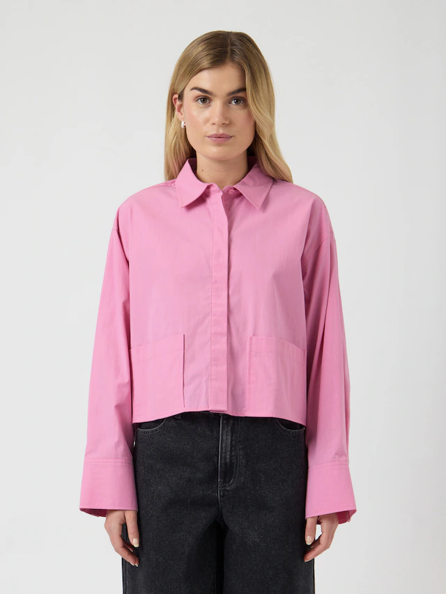 Y.A.S Hemdbluse »YASLEE LS SHORT SHIRT S. NOOS« Baumwolle