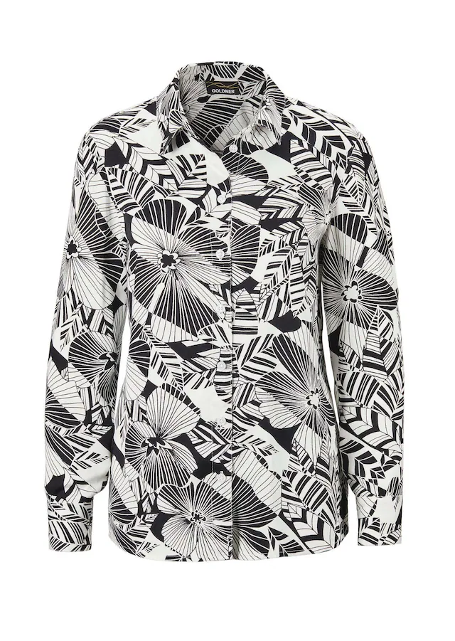GOLDNER Hemdbluse »Bluse« Florales Muster