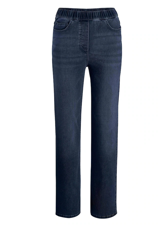 GOLDNER Stretch-Jeans »Kurzgröße Bequeme Jeanshose VERA« runde Eingriffstaschen