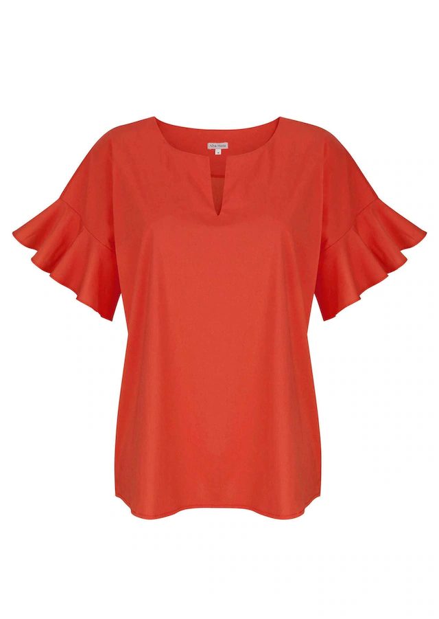 Alba Moda Kurzarmbluse »Bluse Bluse mit V-Ausschnitt«